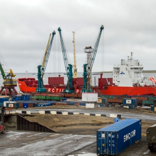 Фотография транспортного узла Морской порт Дудинка