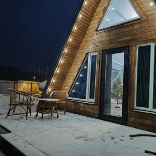 Фотография Коттеджа Частный дом Уютный в стиле А-фрейм в коттеджном поселке