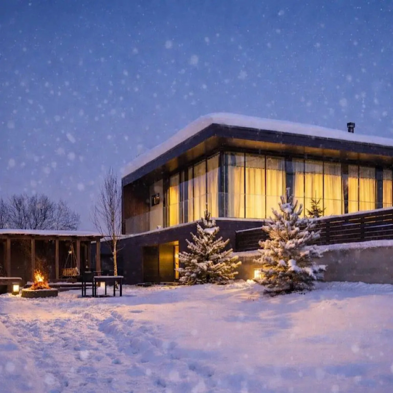 Фотография Коттеджа Частный дом Домик в Икше с сауной и камином (Glassbox 108 Premium)
