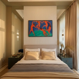 Фотография квартиры Апартаменты дизайнерские Matisse Apart с выделенной зоной спальни