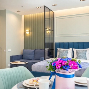 Фотография квартиры Апартаменты «Голубика, комфорт» в районе ВДНХ «Эстет Апарт»