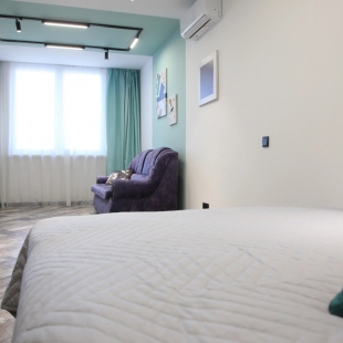 Фотография квартиры Апартаменты Малевич - мята, лаванда и горький шоколад в интерьере