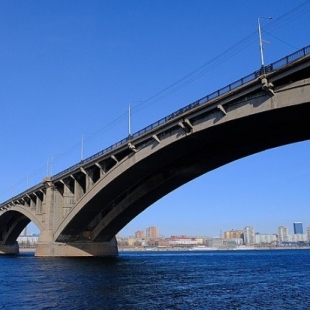 Фотография Коммунальный мост через Енисей