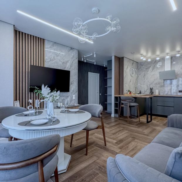 Фотографии квартиры 
            Квартира Green FOX для семейного уюта: удобства для троих