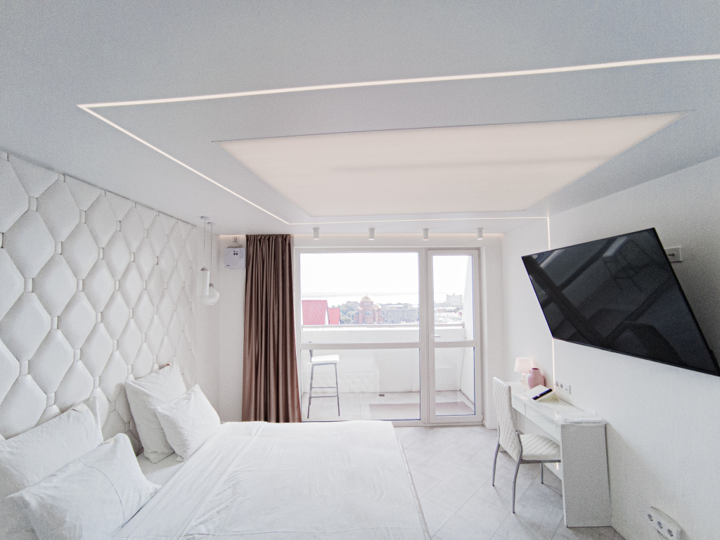 Фотография квартиры Апартаменты 18 этаж,студия 36кв.м,джакузи,балкон,вид на Волгу,новый дом,самый центр,вокзал пешком