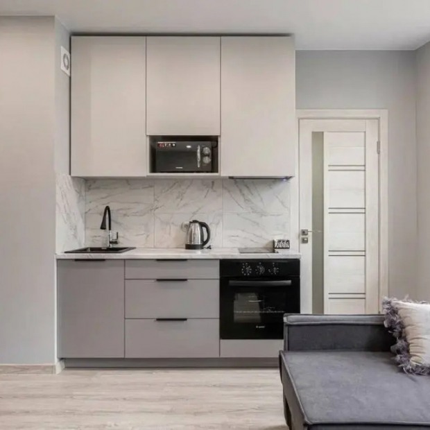 Фотографии квартиры 
            Апартаменты Дизайнерская Студия Паула с видом на парк Челюскинцев