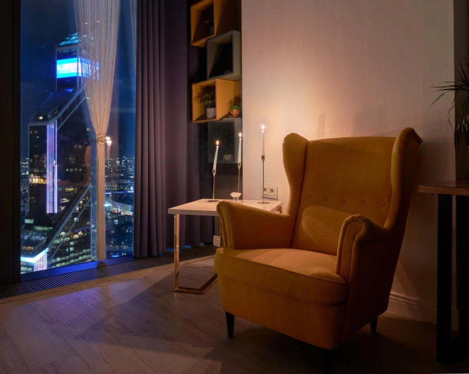 Фотография квартиры Апартаменты Sky City Moscow Уютная студия на 51 этаже с уникальным видом на все башни Москва Сити!