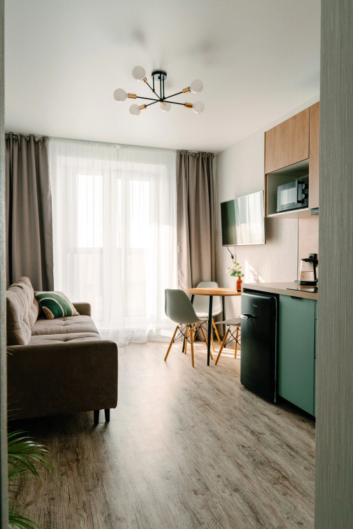 Фотография квартиры Квартира с Современным Дизайном Студия + Спальня