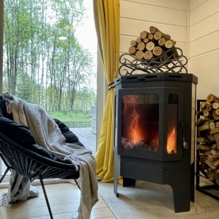 Фотография Коттеджа Частный дом Дом с сауной и камином в лесу