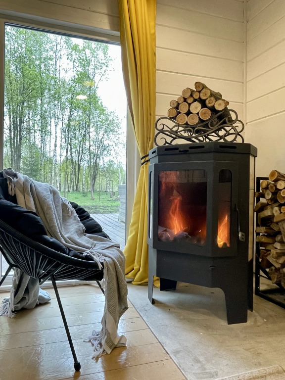 Фотография Коттеджа Частный дом Дом с сауной и камином в лесу