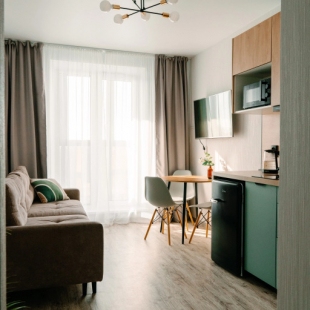 Фотография квартиры Квартира с Современным Дизайном Студия + Спальня