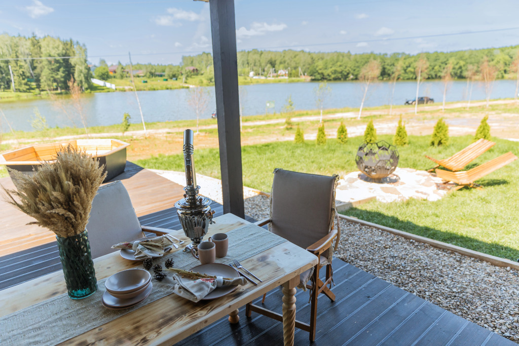 Фотография Коттеджа Частный дом с чаном и баней на берегу озера