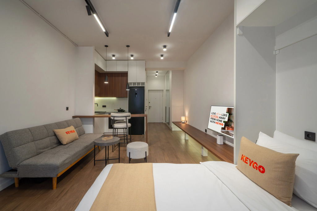 Фотография квартиры Апартаменты Студия KeyGo 0223 с видом на Мост Победы