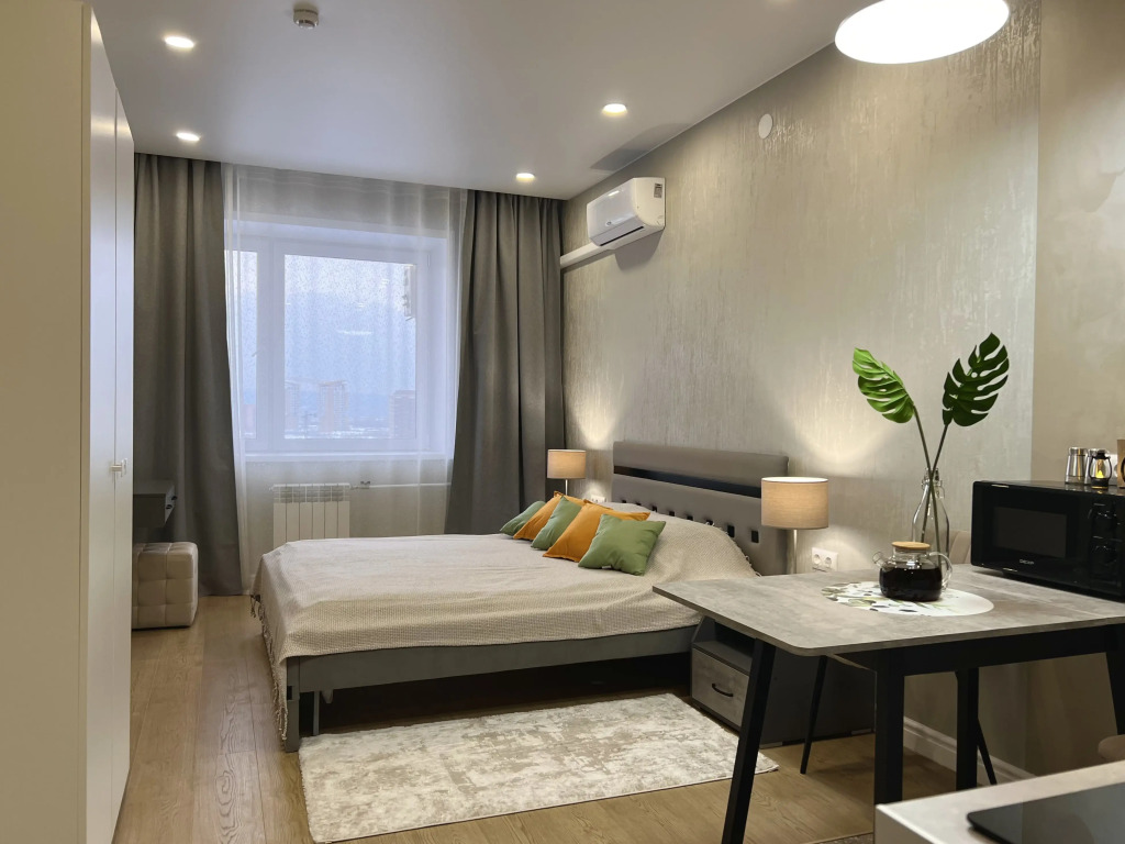 Фотография квартиры Апартаменты  Студия Комфорт с двуспальной кроватью и видом на Енисей