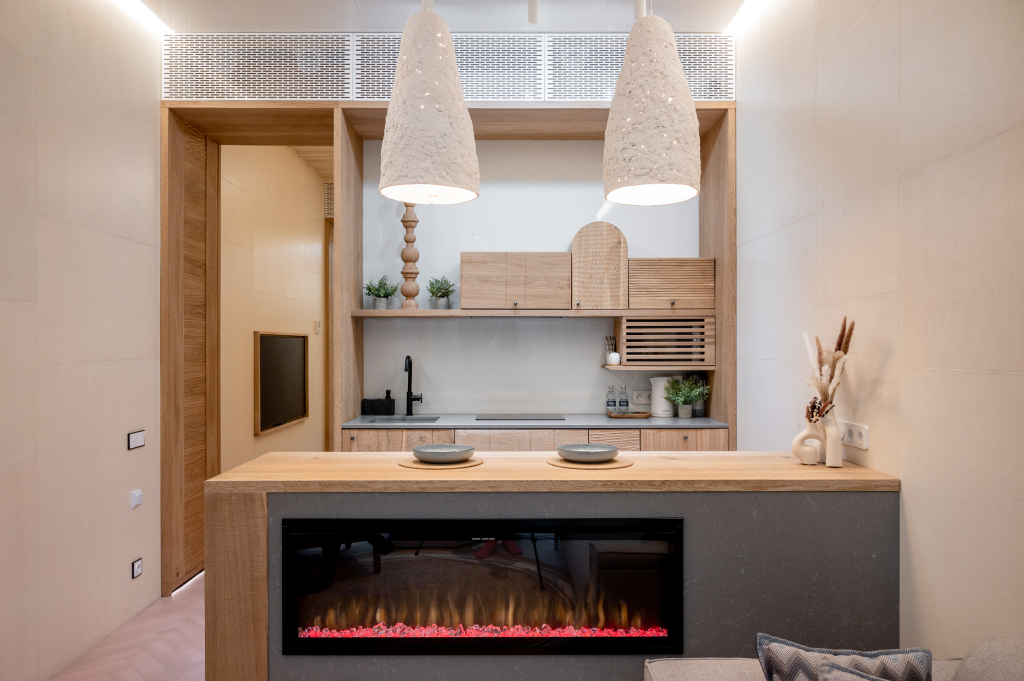 Фотография квартиры Апартаменты Top Rooms Дизайнерские Эко-Апартаменты с Камином Маяковская Патриаршие Пруды