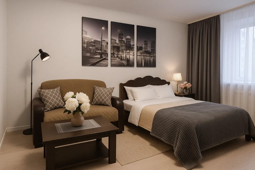 Фотография квартиры Апартаменты на Псковской 12 до 4 чел. Пятница Сеть Посуточных Квартир в Вологде