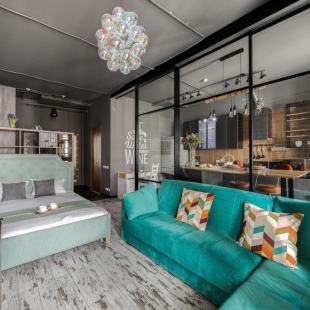 Фотография квартиры Апартаменты Lalapart Bubble Quest с просторной кухней у метро Дмитровская