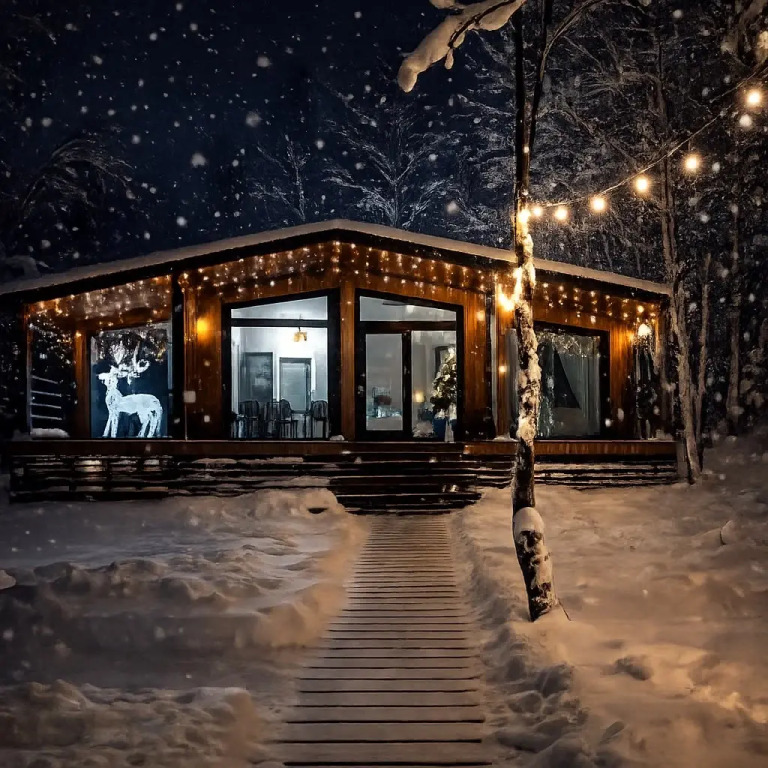 Фотография Коттеджа Частный дом Трехкомнатный домик с баней в тихом лесу