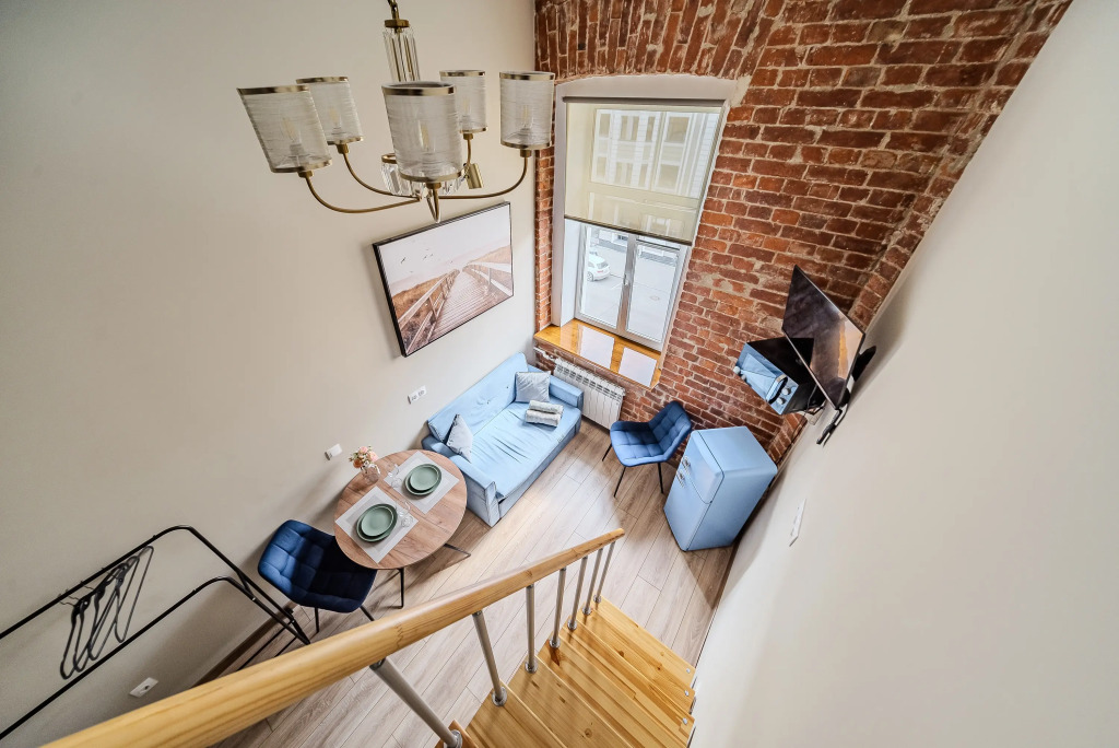 Фотография квартиры Апартаменты Дизайнерские двухуровневые расположены в самом центре города