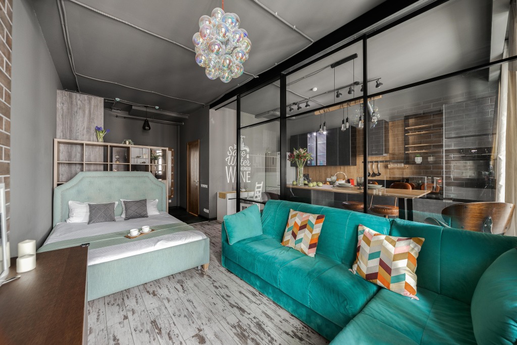 Фотография квартиры Апартаменты Lalapart Bubble Quest с просторной кухней у метро Дмитровская