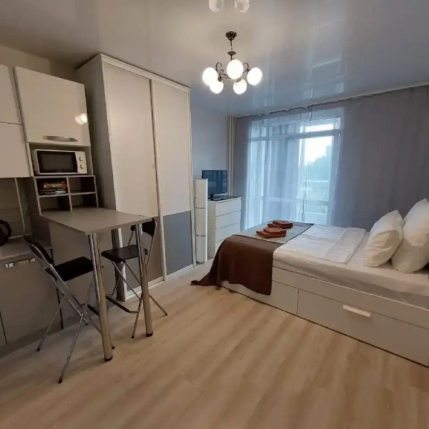 Фотографии квартиры 
            Апартаменты Уютные современные апартаменты в новом доме с красивым видом на город