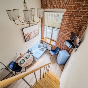 Фотография квартиры Апартаменты Дизайнерские двухуровневые расположены в самом центре города