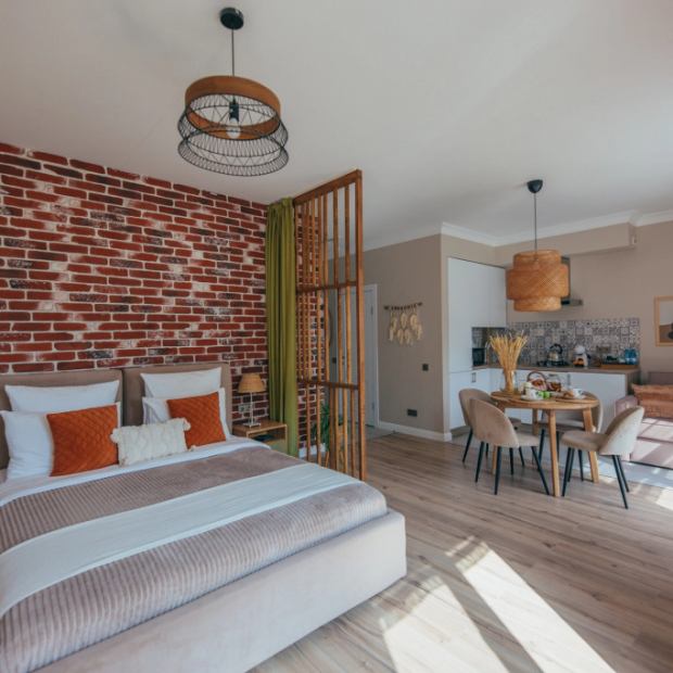 Фотографии квартиры 
            Апартаменты Boho Room в 100 метрах от моря