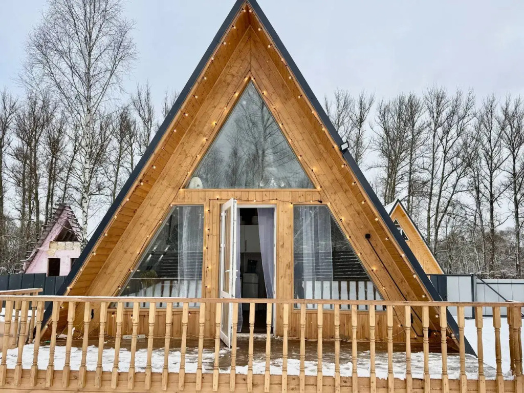 Фотография Коттеджа Частный дом A-фрейм Трехкомнатный