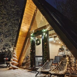 Фотография Коттеджа Частный дом A-frame На холме