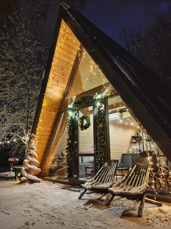 Фотография Коттеджа Частный дом A-frame На холме