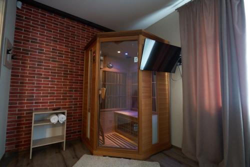 Фотографии квартиры 
            Apartment on Pobeda 4 with sauna