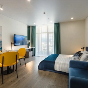 Фотография квартиры Апартаменты Крымский Рей Студия Sunny Day боковой вид на море