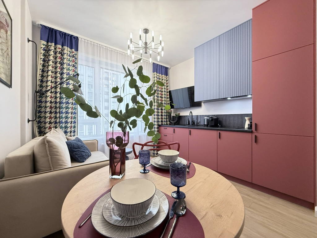 Фотография квартиры Апартаменты ЯРКИЙ ДИЗАЙН ПАНОРАМА НА РЕКУ ПРЯМО С КРОВАТИ