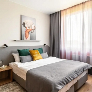 Фотография квартиры GLOBALSTAY Новая Студия с 2-мя кроватями 5 Мин до Метро Автово