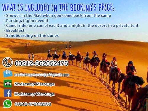 Фотография базы отдыха Moda Camp Merzouga - Camel Quad Sunboarding ATV