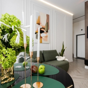 Фотография квартиры Апартаменты с высокими потолками, отдельной спальней, балконом и парковкой от АртАпарт