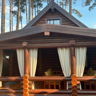 Фотография Коттеджа Частный Дом Избушка в Соснах с Русской Печкой и Баней