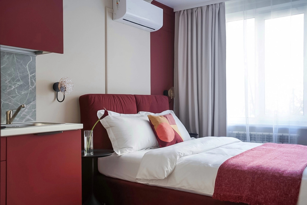 Фотография квартиры Апартаменты Pavlov Бордовая