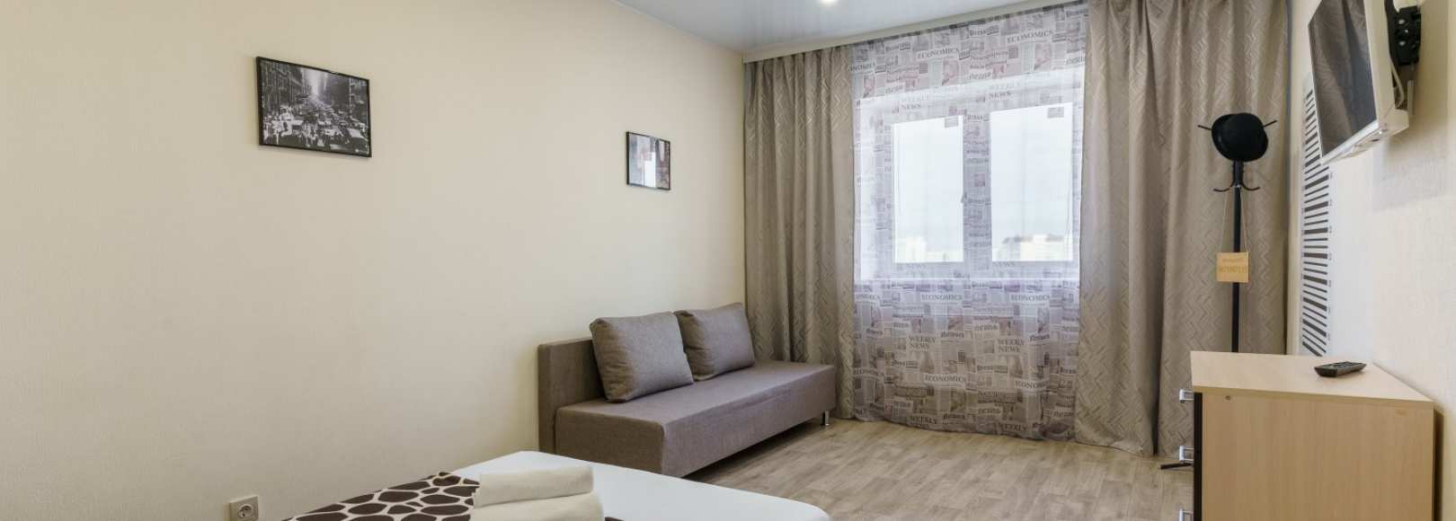 Фотография квартиры Однокомнатная квартира для размещения до четырех человек в новом жилом комплексе Кристалл