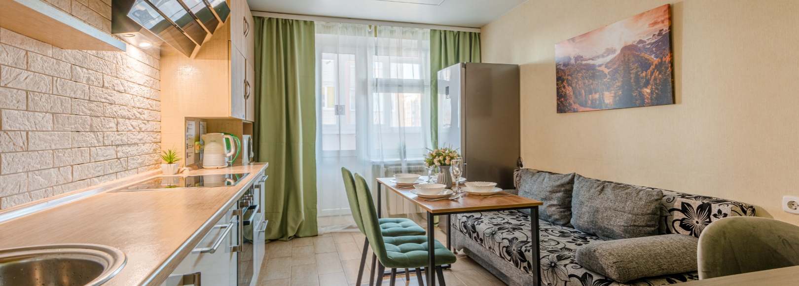 Фотография квартиры Светлая и уютная 1-к квартира у ЗАЛИВА от RentAp