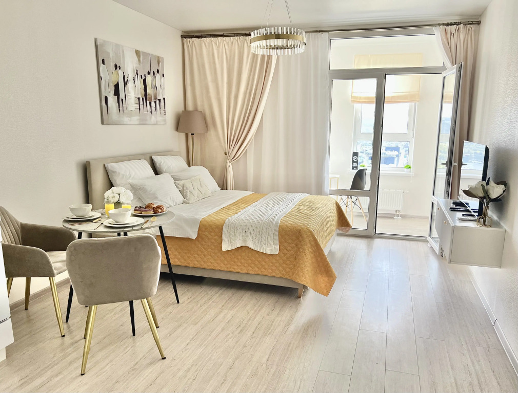 Фотография квартиры Апартаменты Уютная студия с видом на реку Оку и яхты