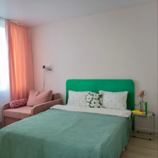 Фотография квартиры Квартира Яркая-зеленая студия