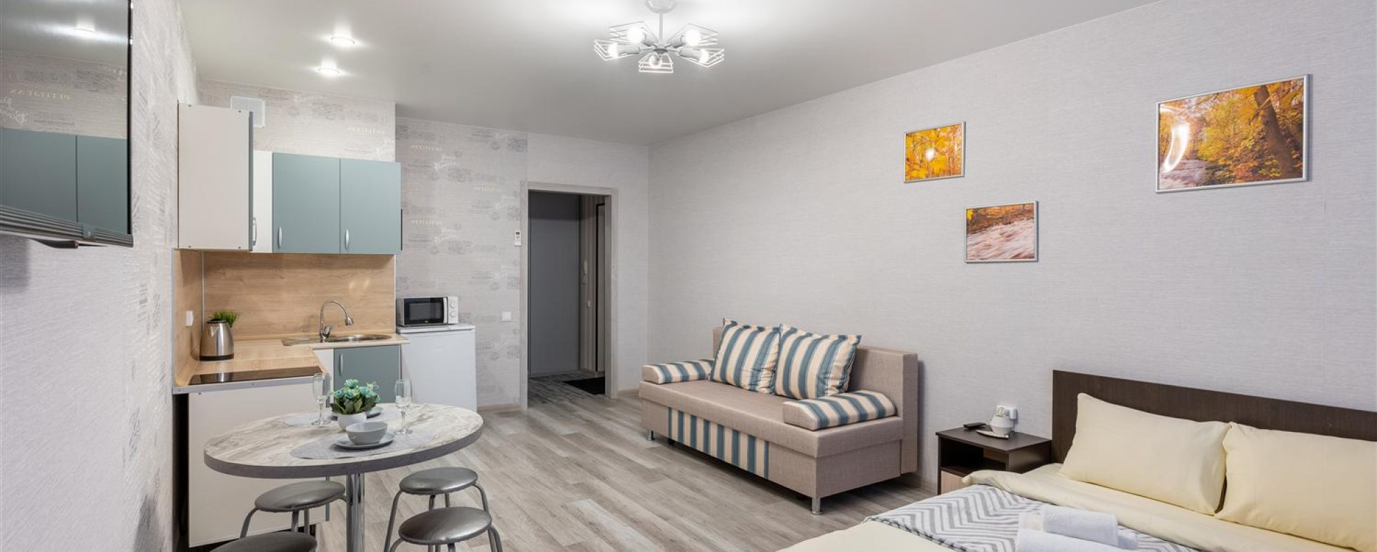 Фотографии квартиры Квартира студия после ремонта в новом жилом комплексе Кристалл