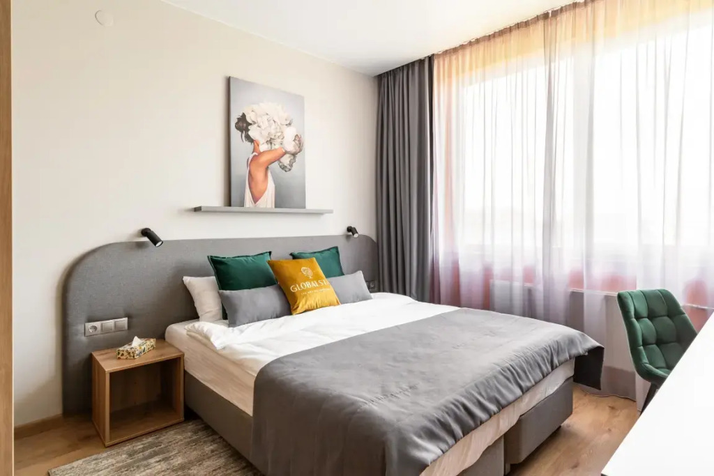 Фотография квартиры GLOBALSTAY Новая Студия с 2-мя кроватями 5 Мин до Метро Автово