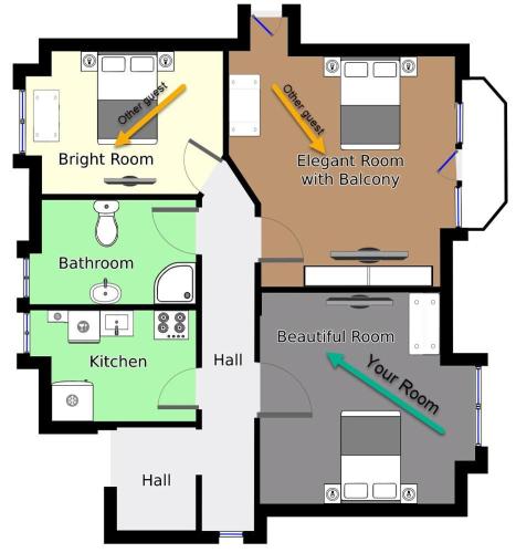 Фотография гостевого дома aday - Villa Firenze - 2 Bedrooms Bright Apartment