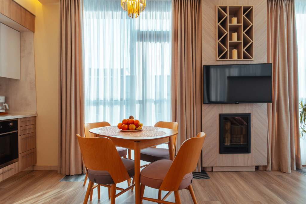 Фотография квартиры Апартаменты ОхтАпартЛюкс с сауной, террасой и одной спальней