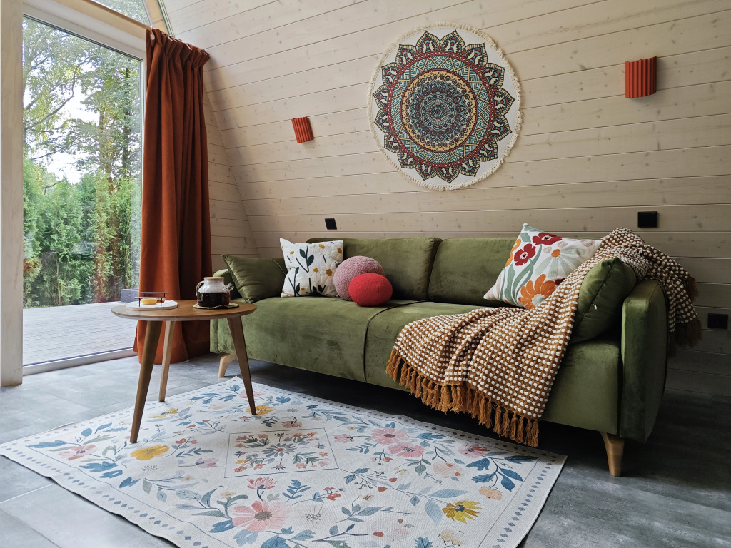 Фотография Коттеджа Частный дом Увеличенный А-фрейм Сад с баней и чаном