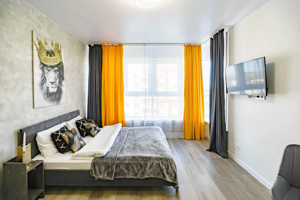 Фотография квартиры Апартаменты Брутальный Лев на 23 этаже с панорамным видом на реку