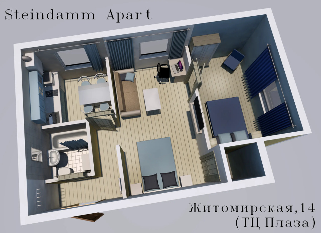 Фотография квартиры Апартаменты двухкомнатные Штайндамм