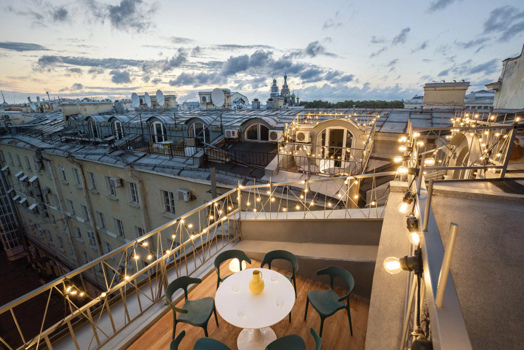 Фотография квартиры Апартаменты двухуровневые Benua 170 кв.м с Тремя Террасами Напротив Русского Музея